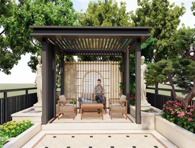 欧式风格庭院——欧式风格别墅庭院设计，简约大方，自由洒脱